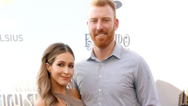 CULVER CITY, CALIFORNIA - FEBRUARY 12: Cooper Rush and Laurynn Rush aka Lauryn Rush (L) attend the 35th Annual Leigh Steinberg Super Bowl Party at Sony Pictures Studios on February 12, 2022 in Culver City, California. (Photo by Frazer Harrison/Getty Images)