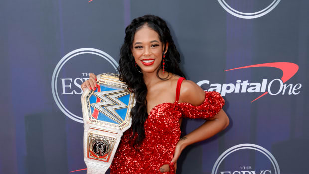 NEW YORK, NEW YORK - JULY 10: Bianca Belair attends the 2021 ESPY Awards at Rooftop At Pier 17 on July 10, 2021 in New York City. (Photo by Michael Loccisano/Getty Images)