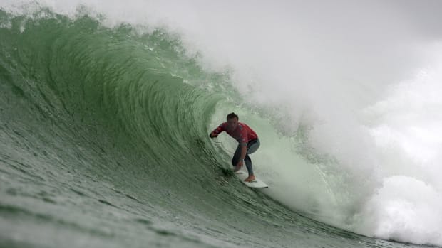 Chris Davidson of Australia surfs on his way to placing equal 5th in the RipCurl Pro Portugal