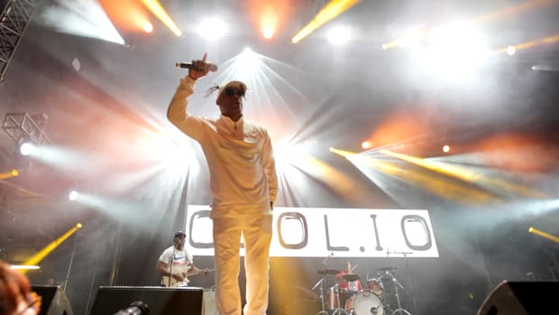 Rapper Coolio performs in the Canberra in 2019.