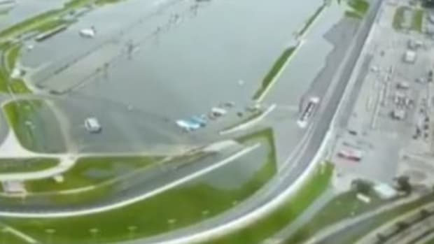 Prominent NASCAR track flooded.