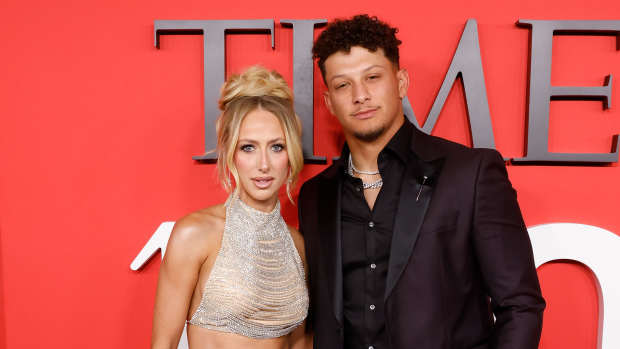NEW YORK, NEW YORK - APRIL 25: Brittany Mahomes and Patrick Mahomes attend the 2024 Time100 Gala at Jazz at Lincoln Center on April 25, 2024 in New York City.  (Photo by Taylor Hill/FilmMagic)