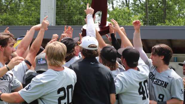 Birmingham-Southern College celebrates advancing to the Division-III College World Series.