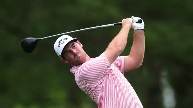Grayson Murray plays a shot at the Wells Fargo Championship.