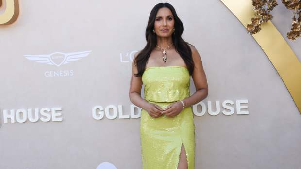 LOS ANGELES, CALIFORNIA - MAY 11: Padma Lakshmi attends Gold House Hosts 2024 Inaugural Gold Gala at The Music Center on May 11, 2024 in Los Angeles, California.  (Photo by Olivia Wong/FilmMagic)