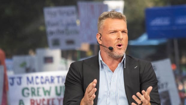 ESPN's College GameDay analyst Pat McAfee on the air.