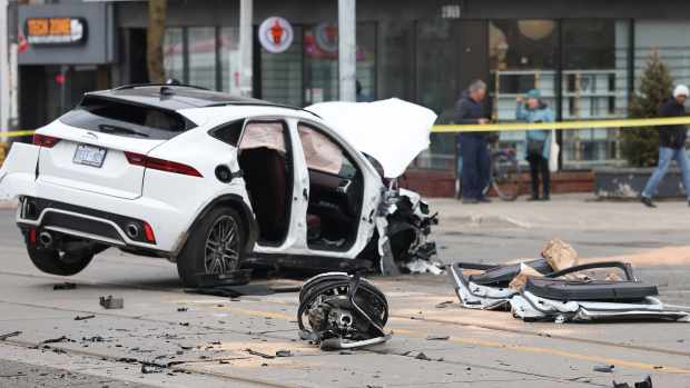 Car crash in Toronto.