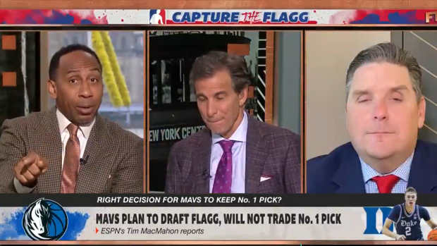 Stephen A. Smith talks about Cooper Flagg on First Take.