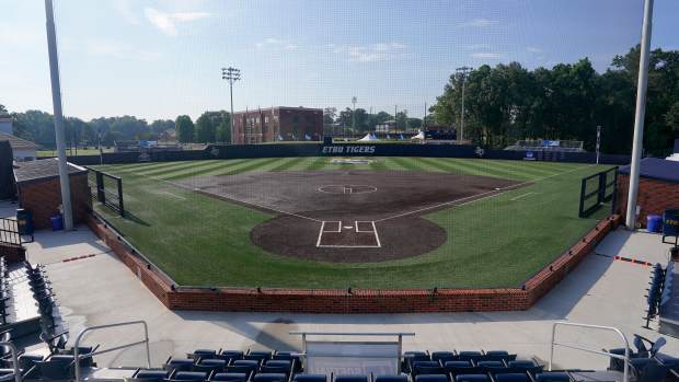 General photo of a softball field.