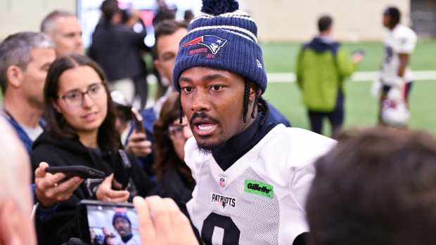 Stefon Diggs at minicamp for the Patriots.