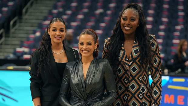 ESPN analysts Andraya Carter, Elle Duncan and Chiney Ogwumike.