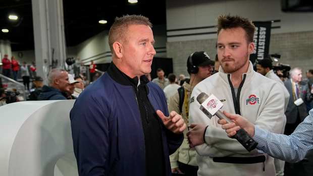 Kirk Herbstreit with his son Zak.