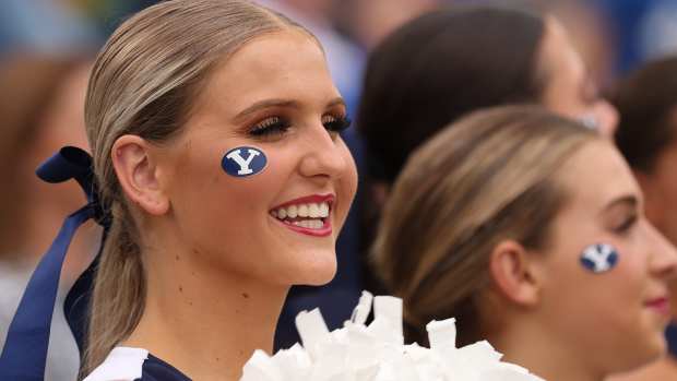 BYU cheerleader.