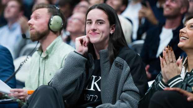 Caitlin Clark attends Butler game.