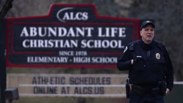 A scene from outside Abundant Life Christian School.