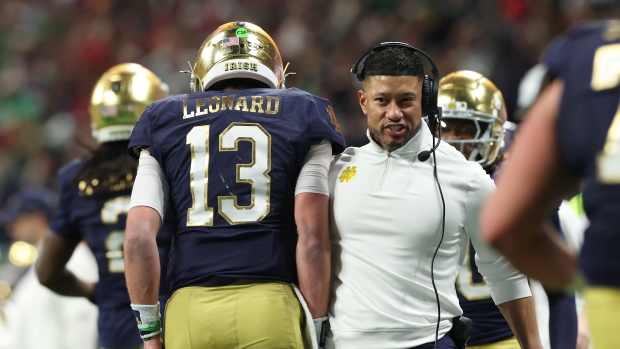 Marcus Freeman at the national title game.