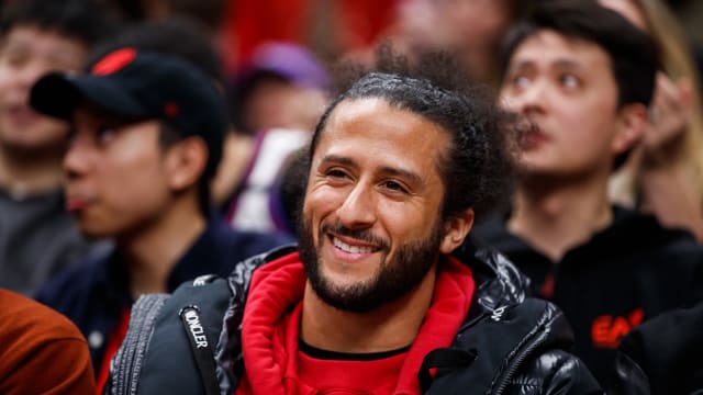 Colin Kaepernick on the court.