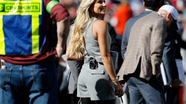 Melanie Collins on the field.