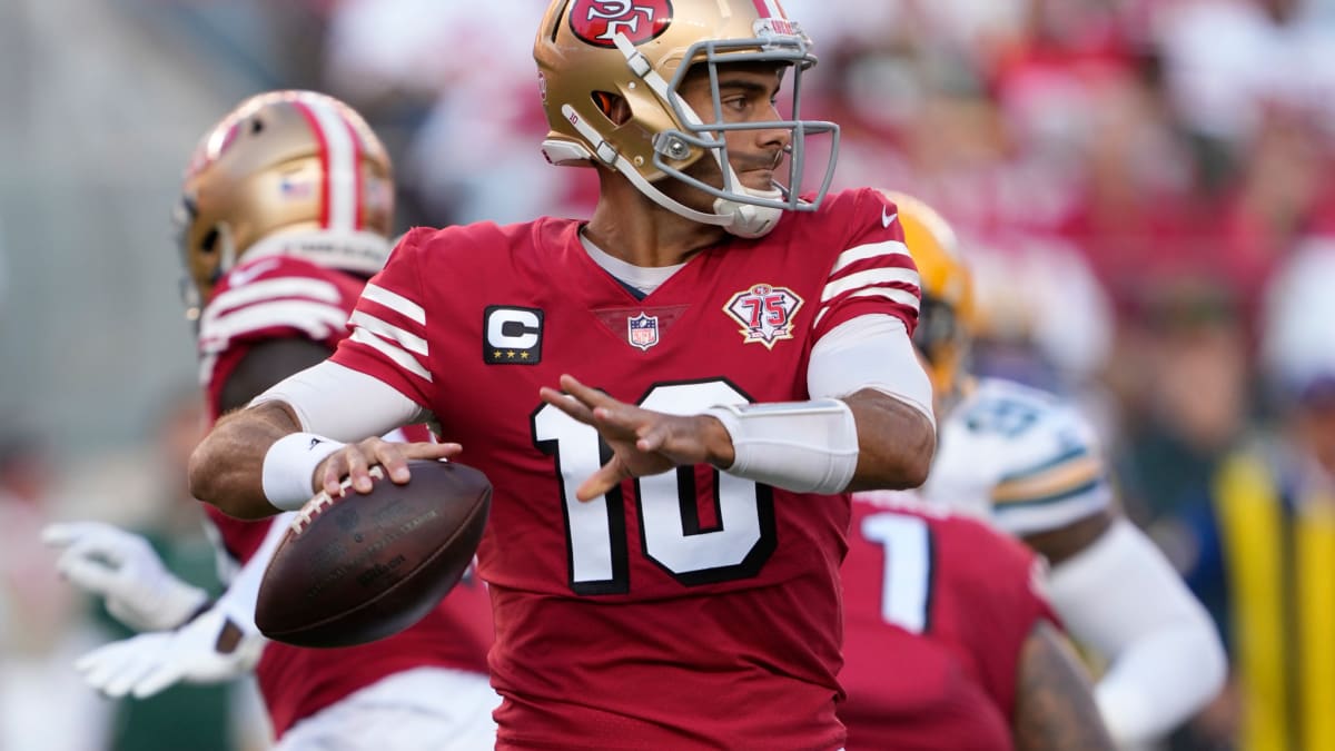 Nick Wagoner on X: #49ers QB Jimmy Garoppolo had a couple of options of  his new Jordans he practiced in this week. He opted for the all whites.  Here's a look  /