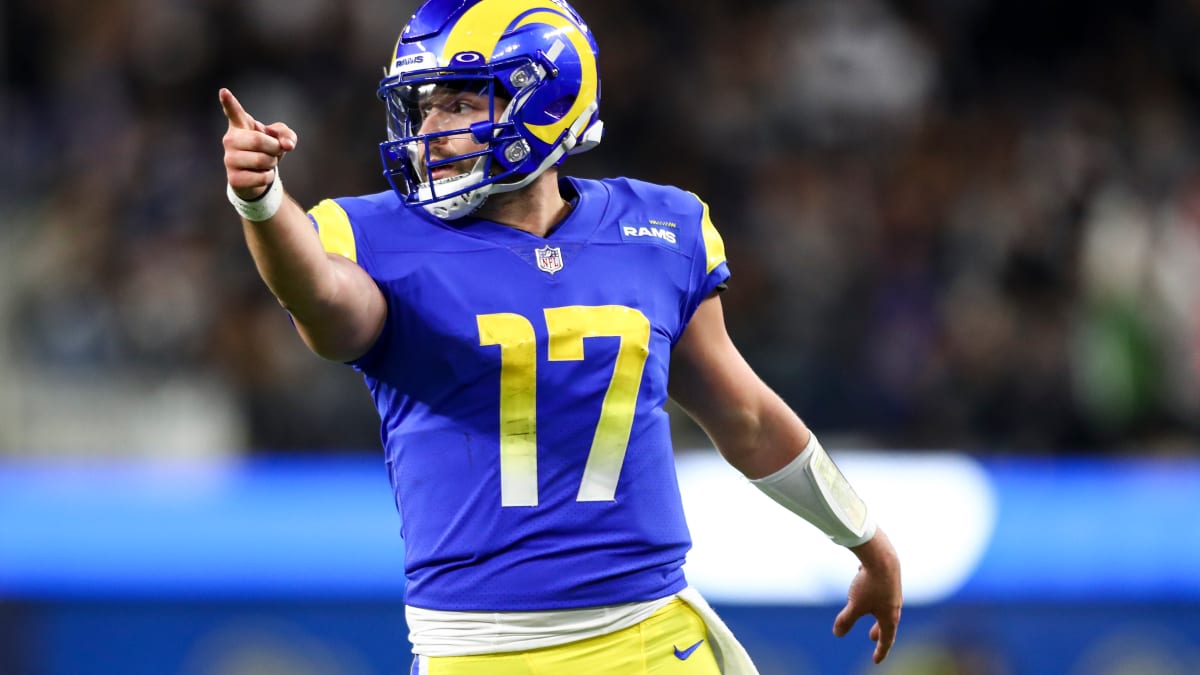 First look: Los Angeles Rams quarterback Baker Mayfield wearing No