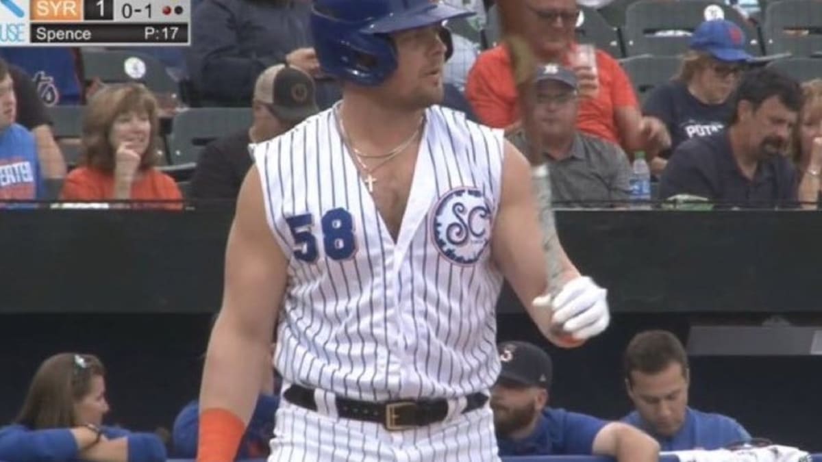 Luke Voit: WATCH: Luke Voit rocks a sleeveless jersey and hammers the ball  in stands during Minor League game