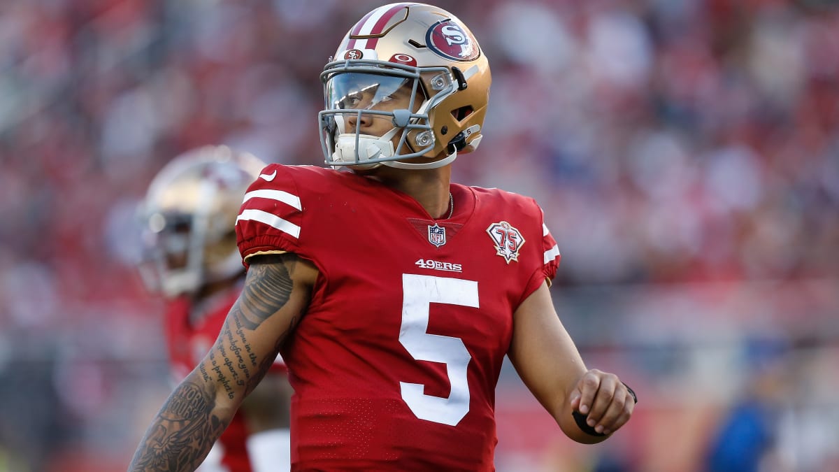 Trey Lance of the San Francisco 49ers scrambles during the game News  Photo - Getty Images