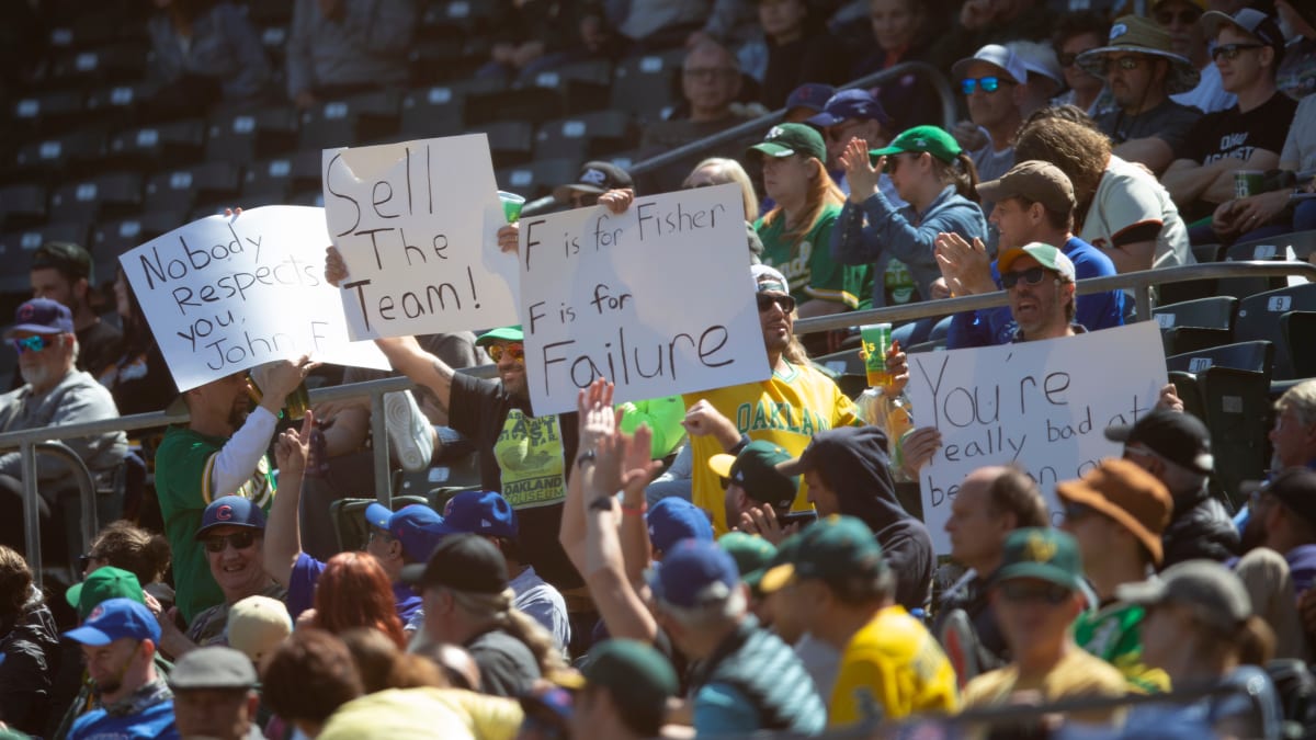 John Fisher reacts to Athletics fans wearing 'sell the team' T-shirts – NBC  Sports Bay Area & California