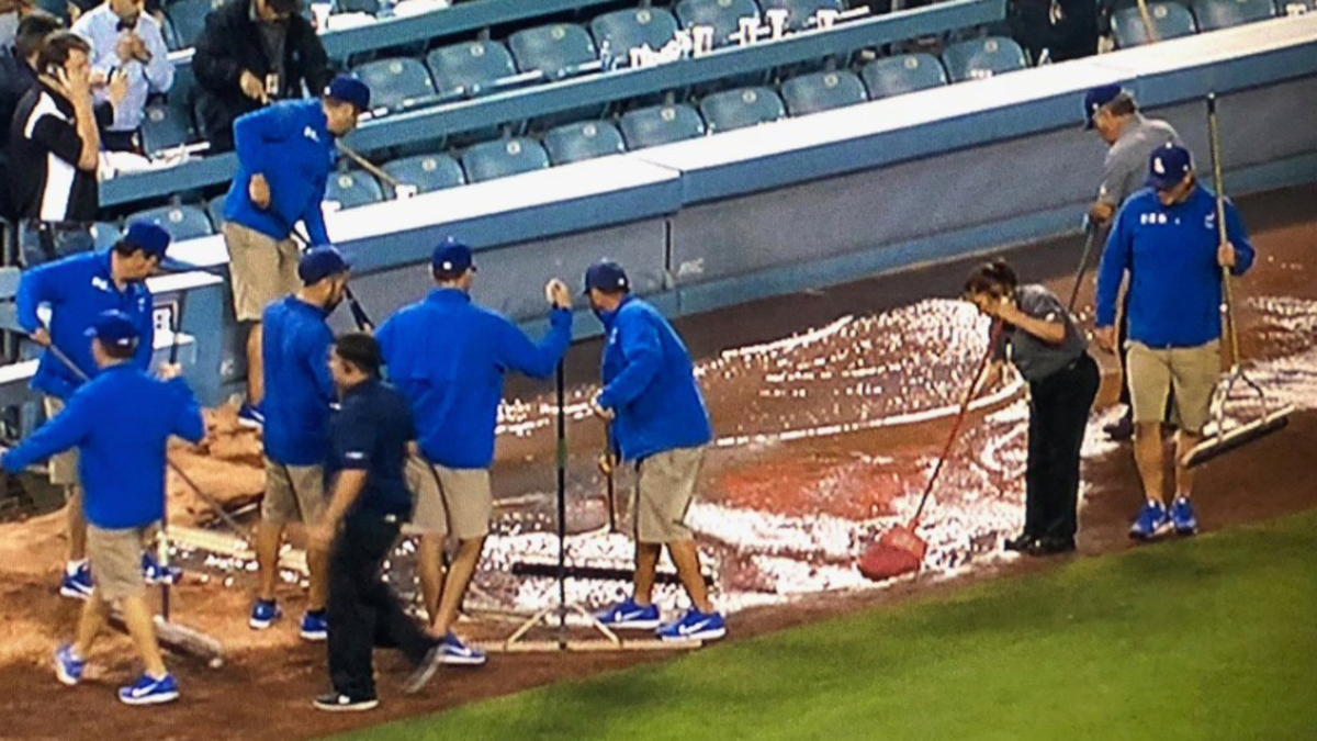 Dodger Stadium flooded with sewage after a pipe bursts during game