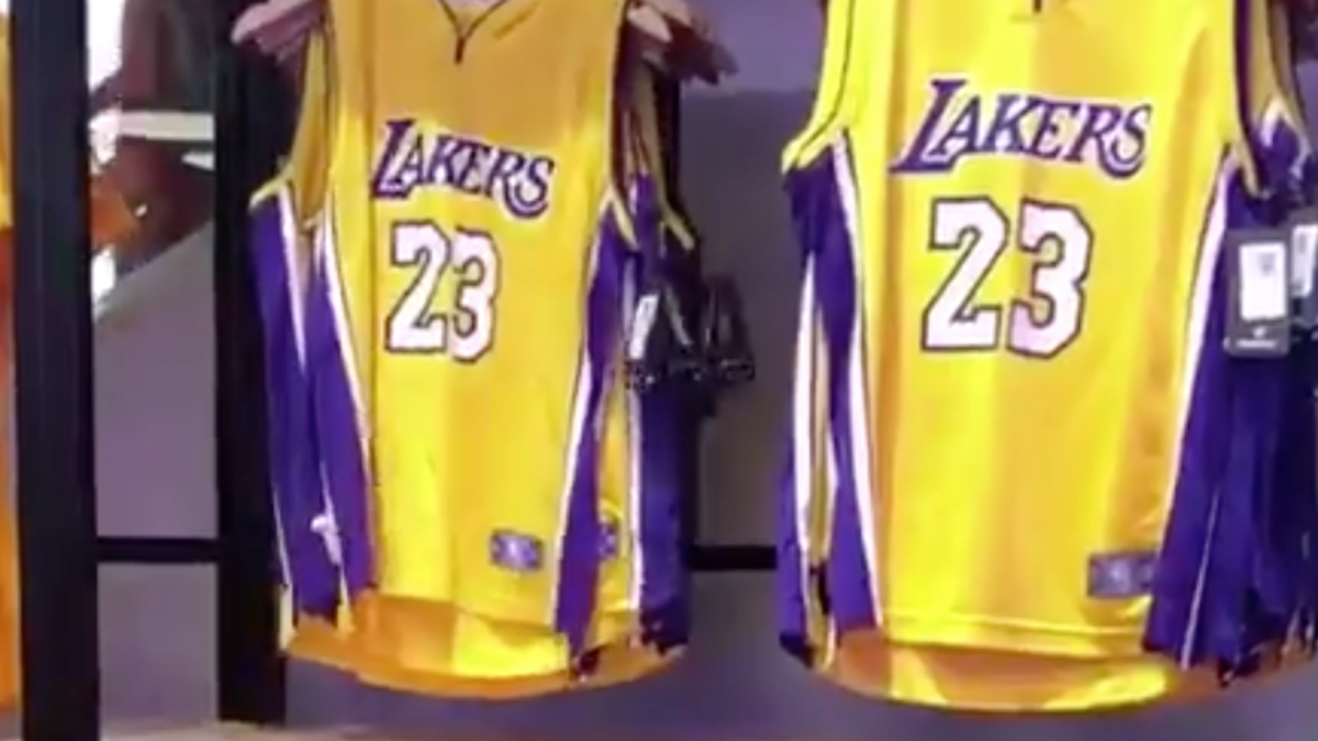 Video: LeBron James Lakers Jerseys Just Hit NBA Stores - The Spun: What's  Trending In The Sports World Today