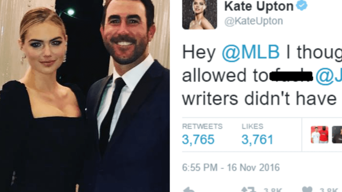 Kate Upton used a vulgar tweet to rip Major League Baseball over