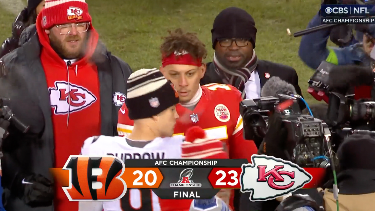 Joe Burrow, Patrick Mahomes postgame handshake footage by NFL Films