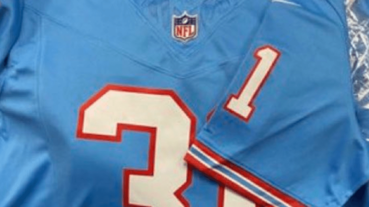 Tennessee Titans' Houston Oilers throwback football jerseys leaked