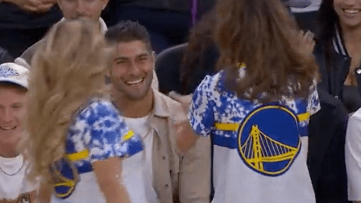 Jimmy Garoppolo draws attention on and off the field, as the Warriors  cheerleaders showed