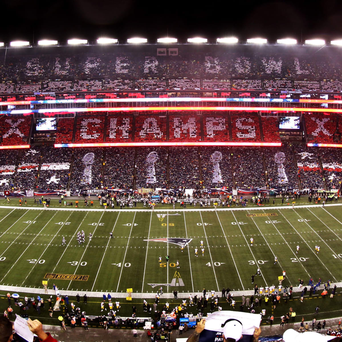 Gillette Stadium new video screen is largest of any sports venue in country