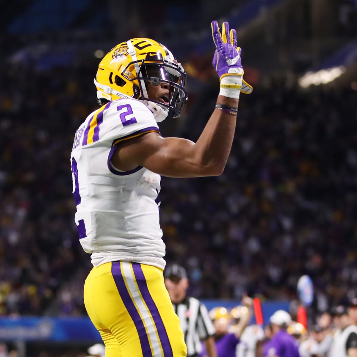 WR Justin Jefferson Joins Football Team – LSU