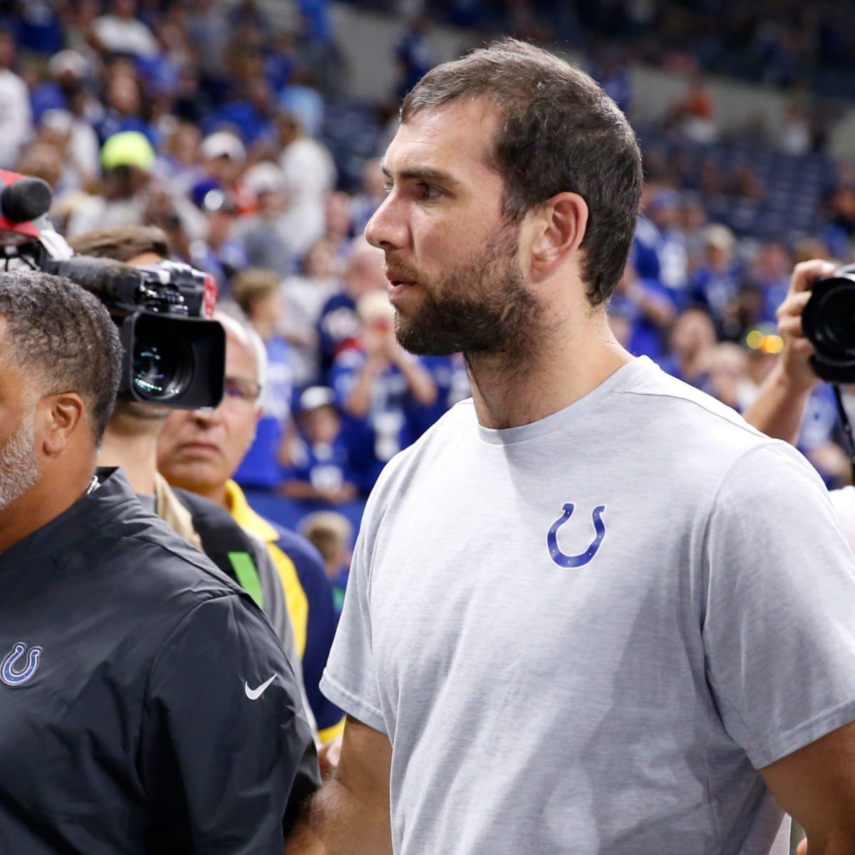 Andrew Luck invades Peyton's DirecTV territory