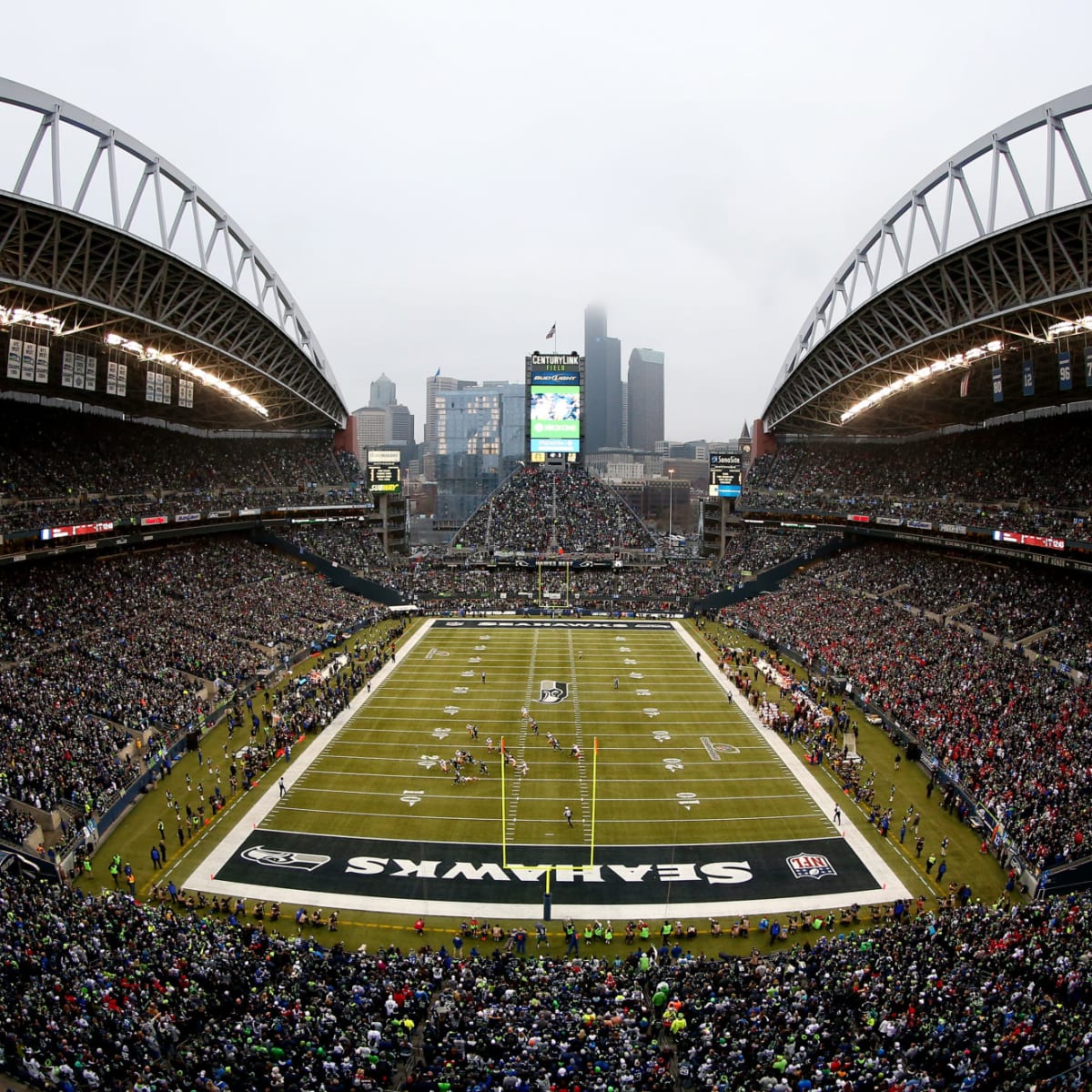 Photos: Seahawks' Lumen Field blanketed in snow for Bears game