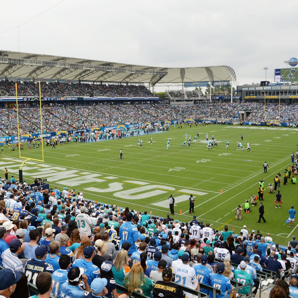 The Los Angeles Chargers play the Seattle Seahawks at StubHub