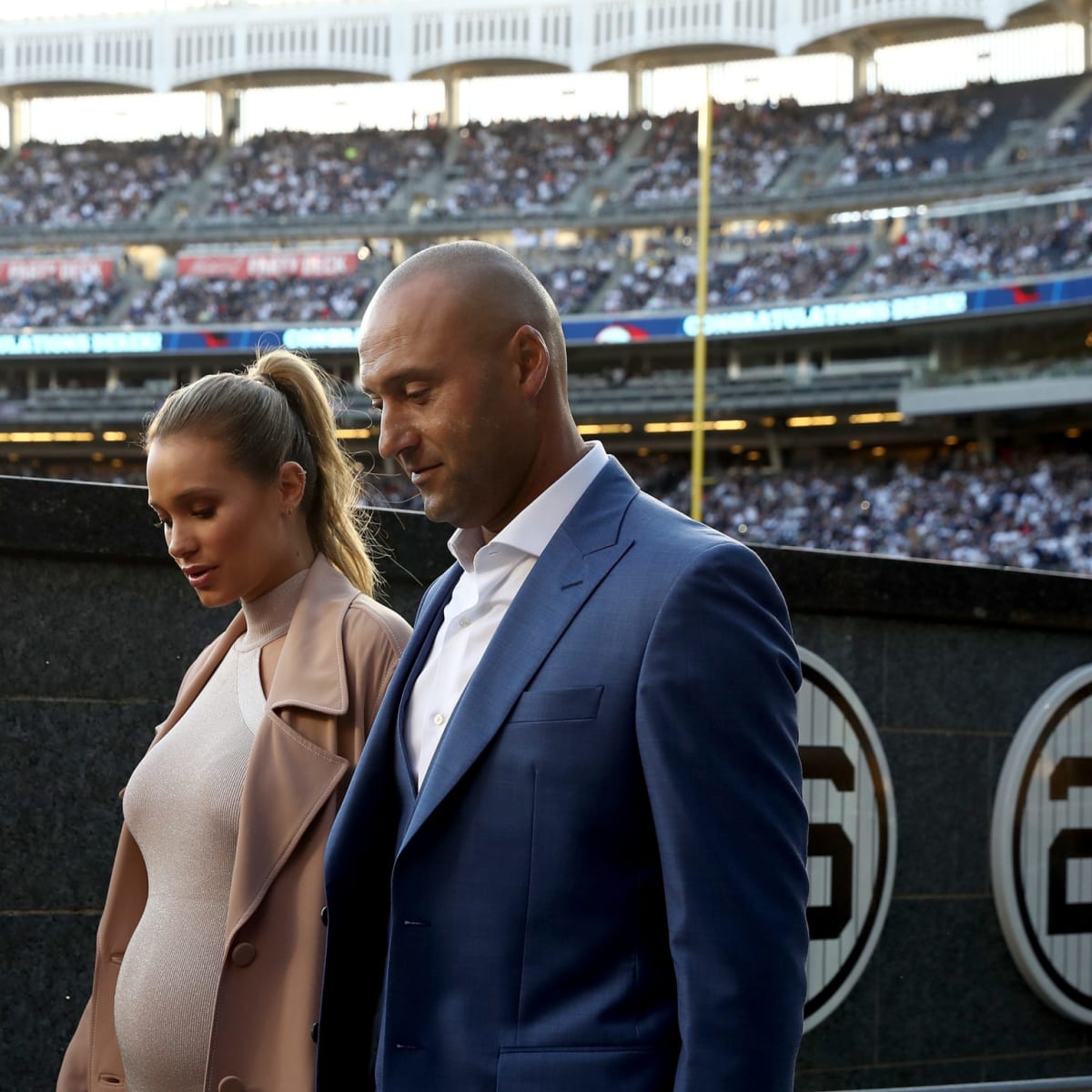 Retired New York Yankees shortstop Derek Jeter and his wife Hannah