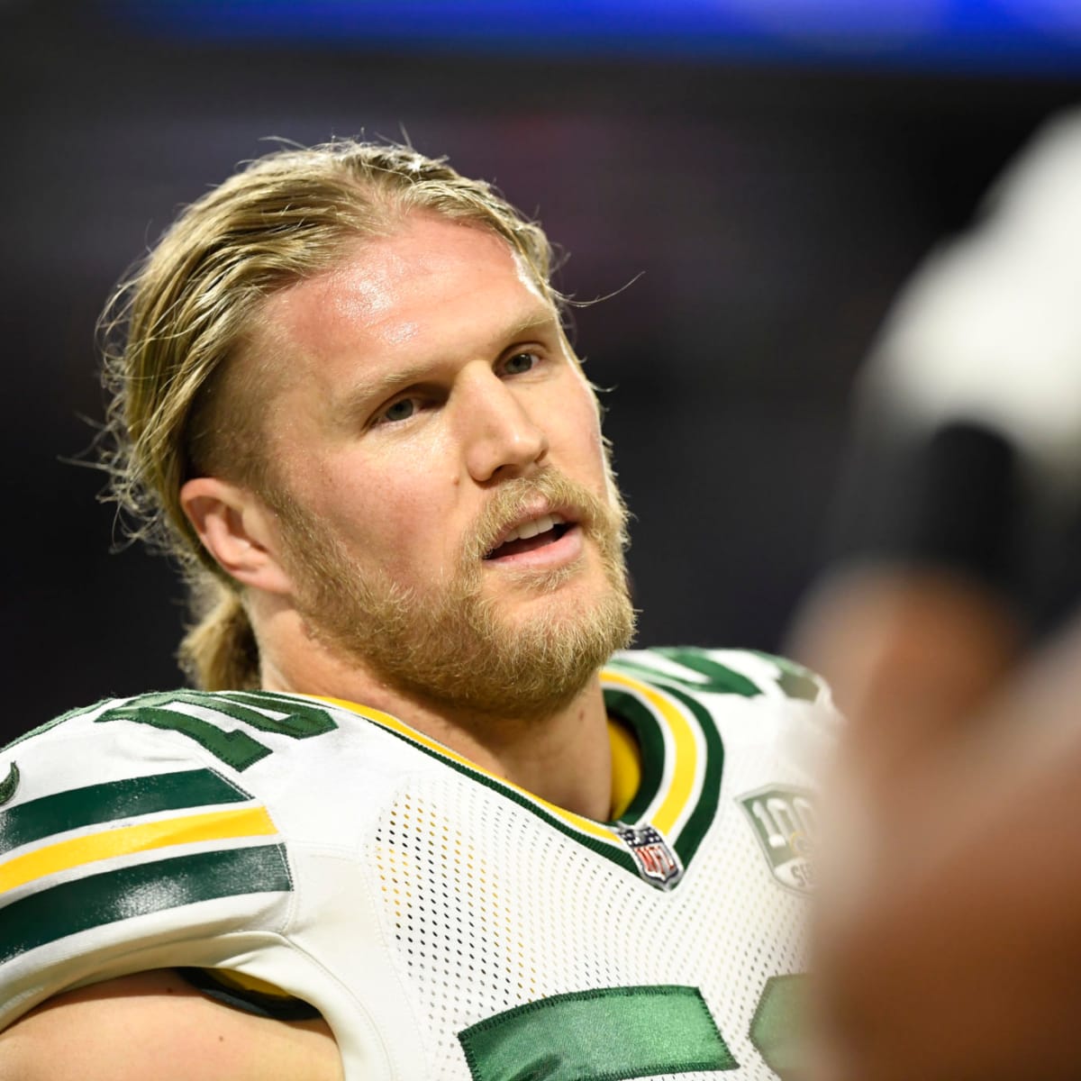 Los Angeles Rams outside linebacker Clay Matthews celebrates after sacking  Cleveland Browns quarterback Baker Mayfield during the second half of an  NFL football game, Sunday, Sept. 22, 2019, in Cleveland. The Rams