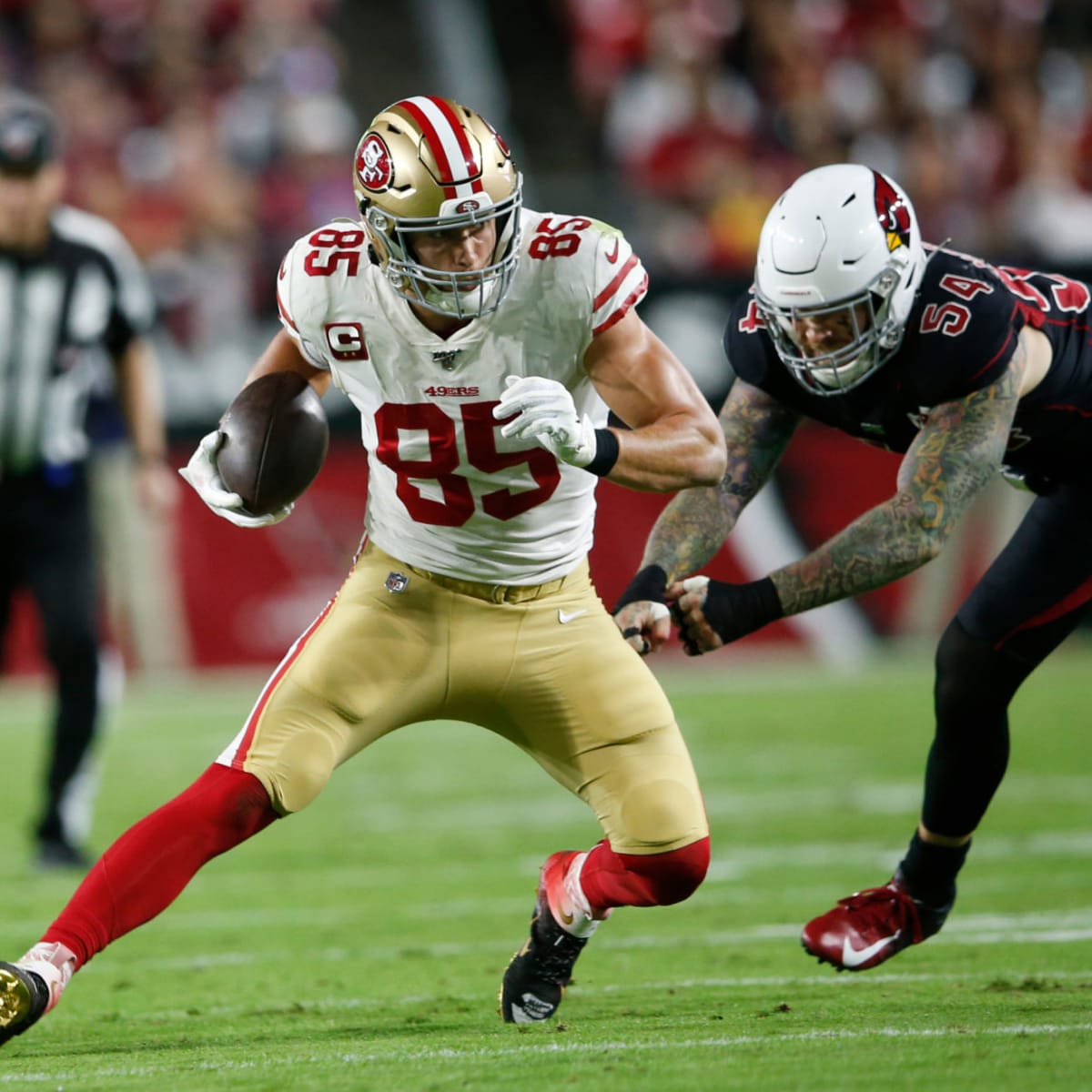 49er tight end George Kittle being shutdown for a few weeks on IR with calf  injury - The Boston Globe