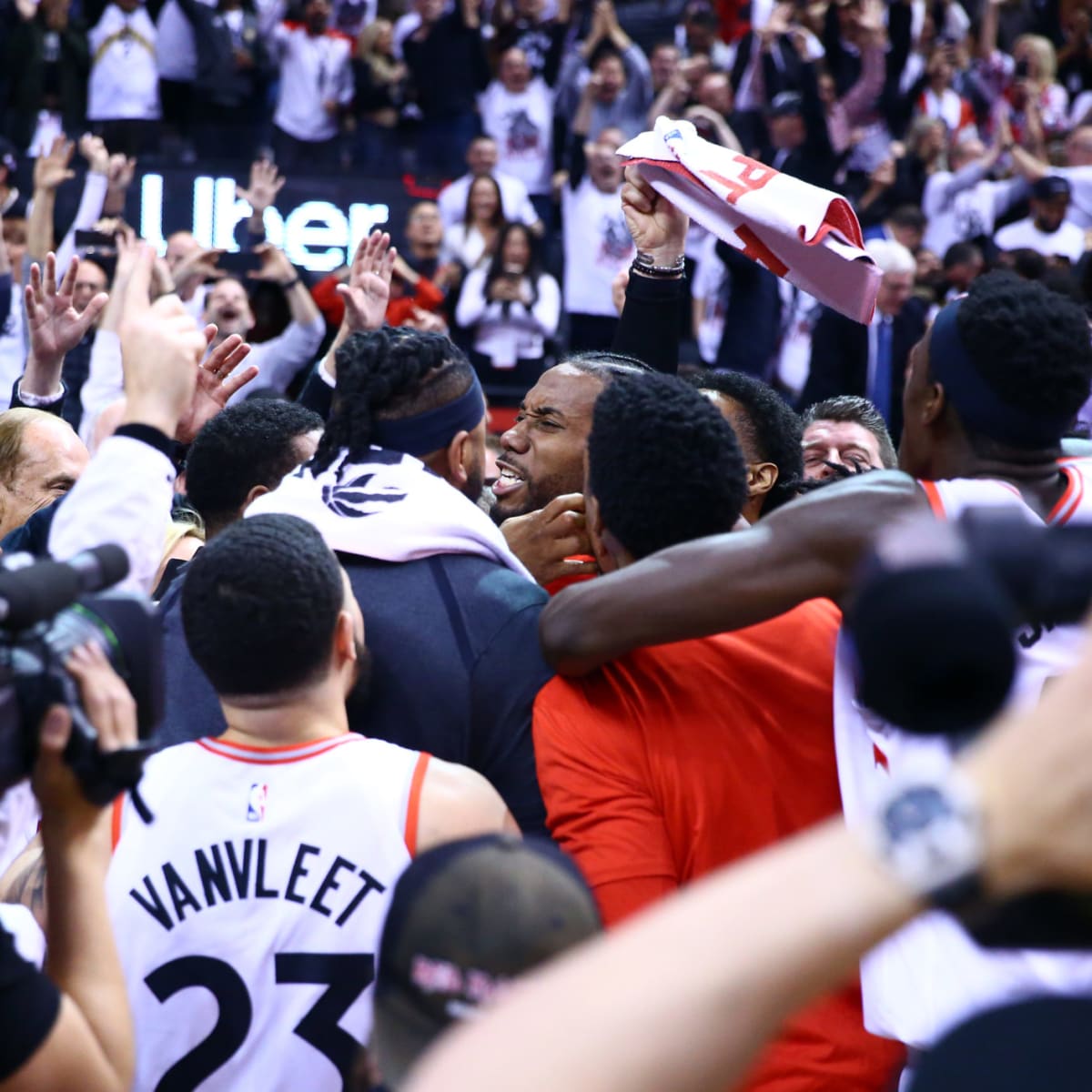Kawhi Leonard Toronto Raptors Fanatics Authentic Unsigned Game Winning Shot vs. Philadelphia 76ers Photograph