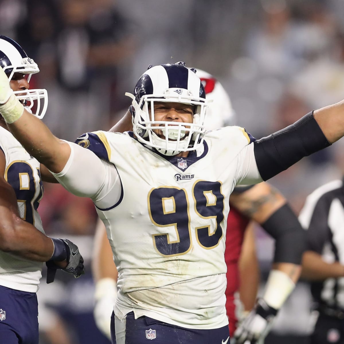 Rams defensive lineman Aaron Donald: No pain. I feel healthy.