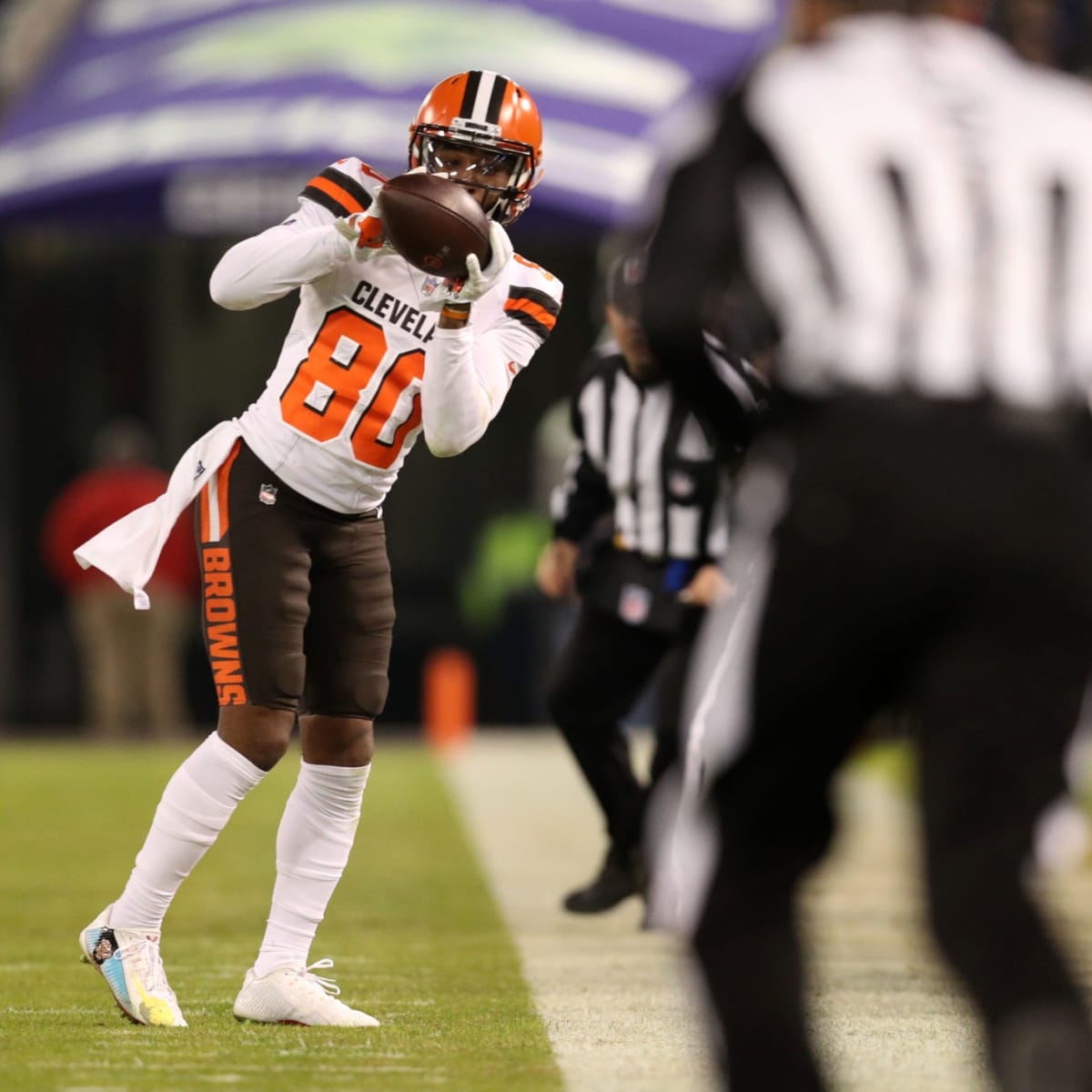 Jarvis Landry Cleveland Browns Unsigned Touchdown vs. Carolina Panthers Photograph