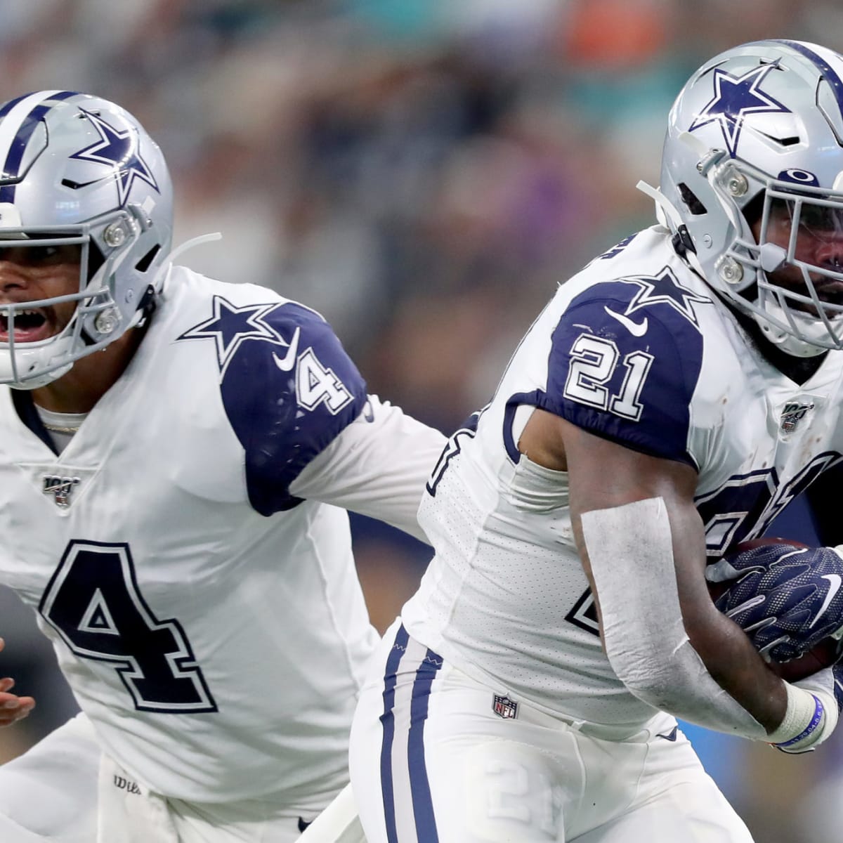 Prescott, Elliott getting used to being former teammates with