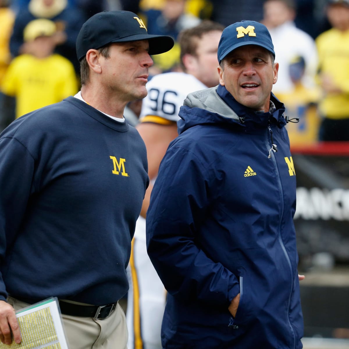 Jim Harbaugh's new thing: Wearing jerseys of local legends around