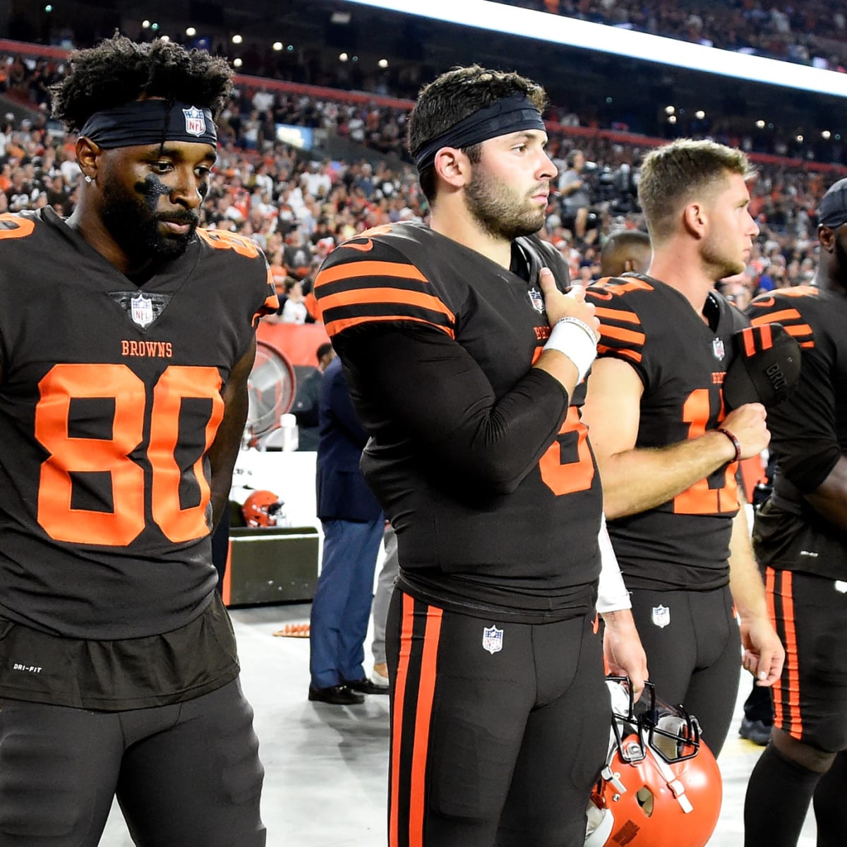 Browns' Baker Mayfield says he'll 'absolutely' kneel during national anthem  - ESPN