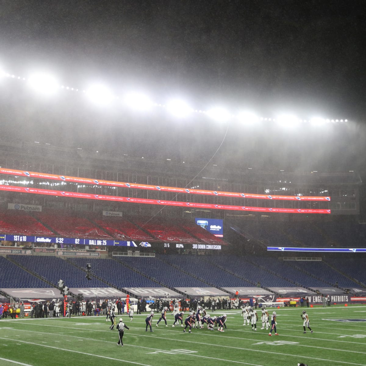 Crazy Photos Of The Rain At Gillette Stadium Are Going Viral - The