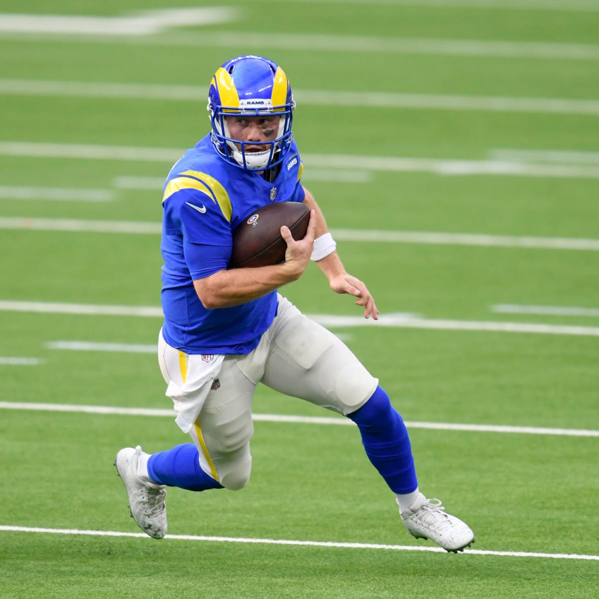 Los Angeles Rams quarterback John Wolford during warmups before an NFL  football game against the Kansas City Chiefs, Sunday, Nov. 27, 2022 in  Kansas City, Mo. (AP Photo/Reed Hoffmann Stock Photo - Alamy