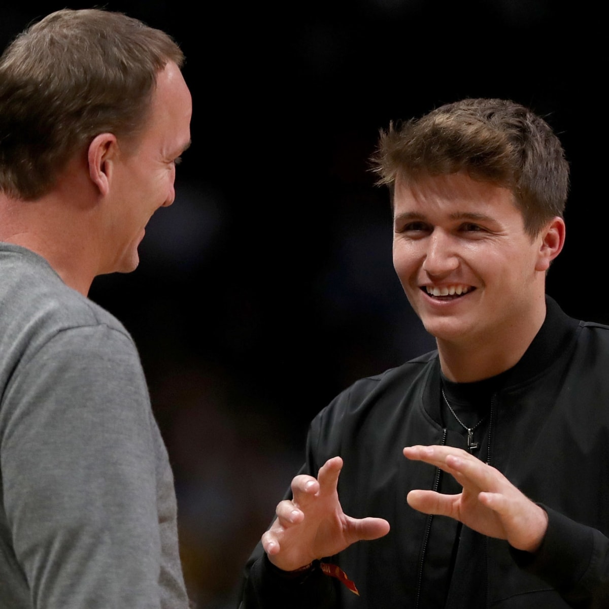 Denver Broncos quarterback Peyton Manning gives a thumbs up as he